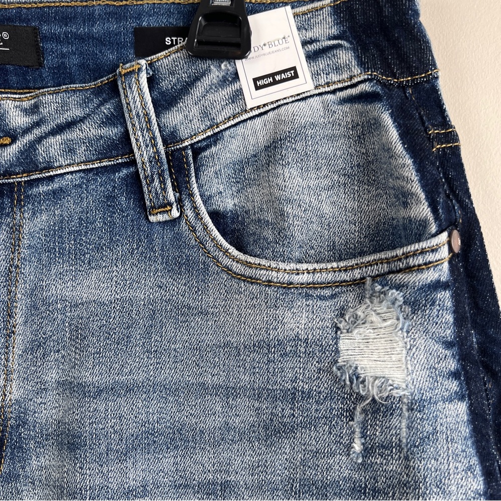 Judy Blue High Waist Straight Leg 16W Blue Jeans NWT Women’s JB88641 - Picture 2 of 13